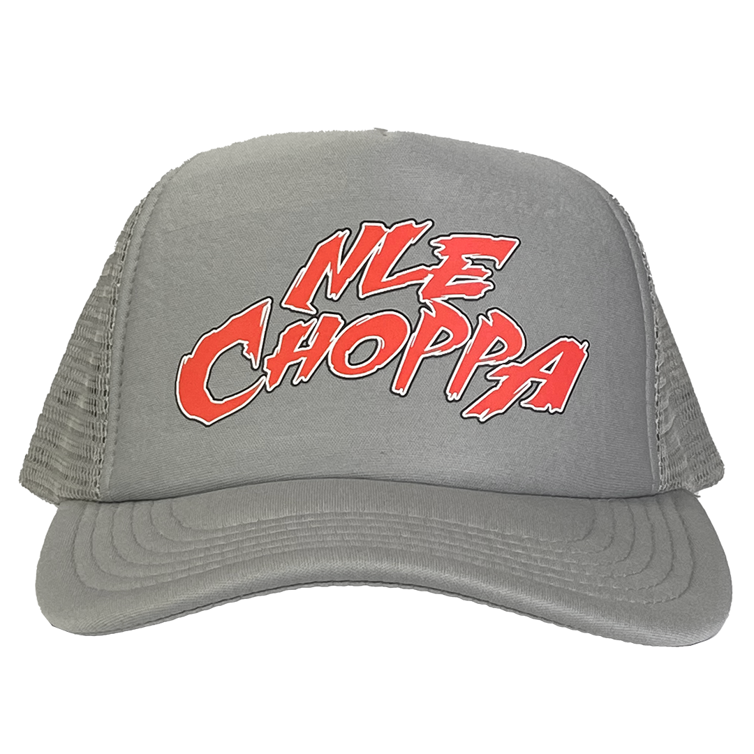 NLE Choppa "Logo" Trucker Hat in Grey - IMG_2795