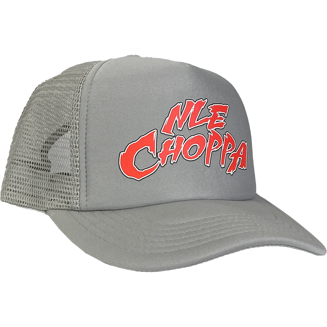 NLE Choppa "Logo" Trucker Hat in Grey - IMG_2796