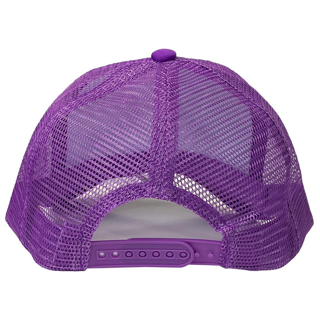 NLE Choppa "Logo" Trucker Hat in Purple & White - IMG_3076