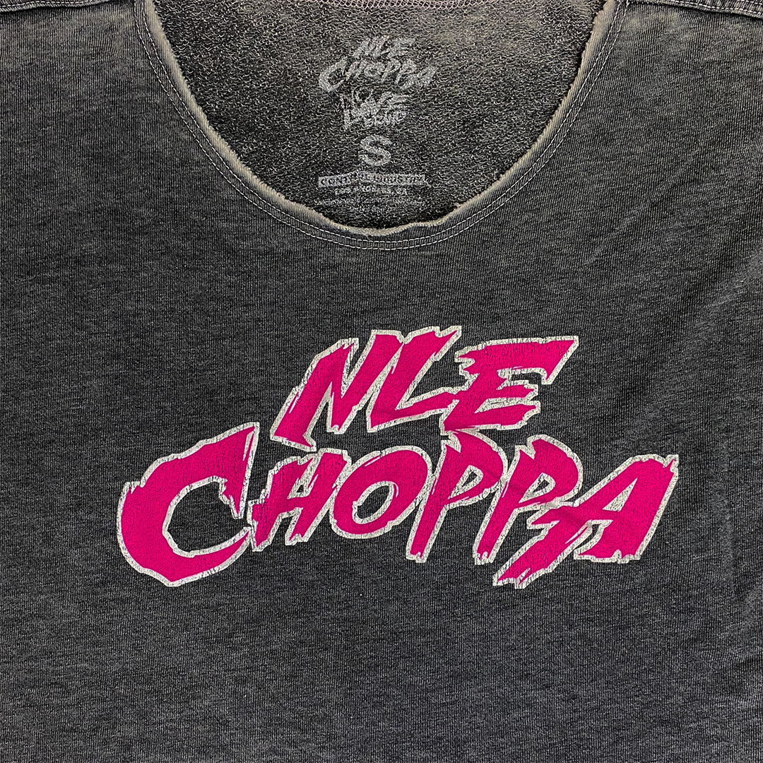 NLE Choppa "Logo" Women's Long Sleeve Crop Top - IMG_3086