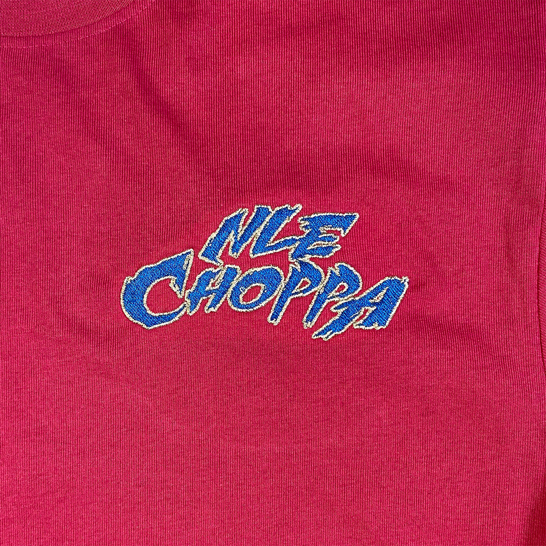 NLE Choppa "Logo" Embroidered T-Shirt In Hot Pink - IMG_3528